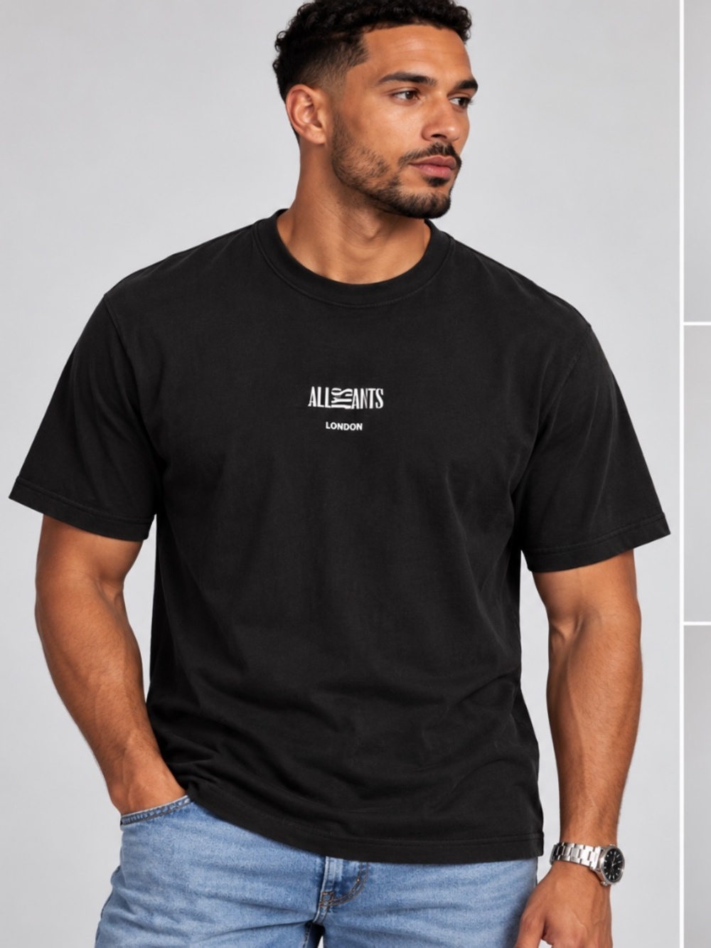 Black all saints tee